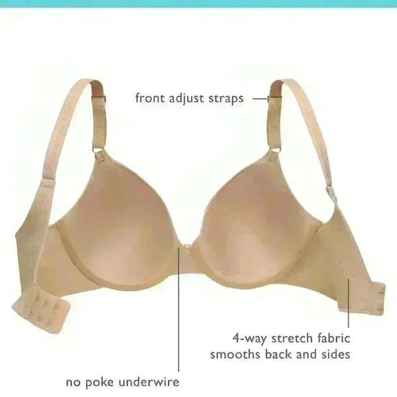 Radiant Vanity Fair Womens Bra Size 40D Smooth Underwire Padded Slate Blue - Picture 5 of 8